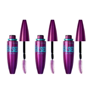 3x Maybelline The Falsies Volum' Express Mascara 280 Blackest Black 7.5ml