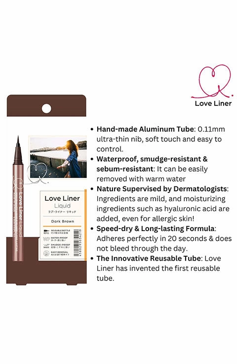 [MSH] Love Liner Liquid Eyeliner Pen Waterproof - Dark Brown
