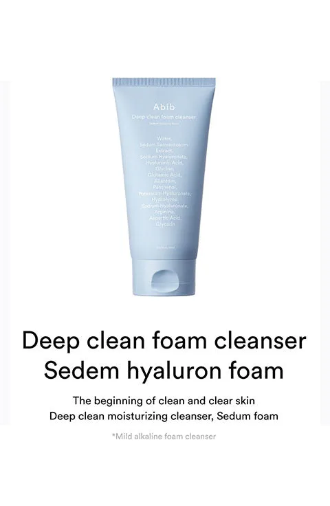 [Abib] Deep Clean Foam Cleanser Sedum Hyaluron Foam(150ML/5.07fl.oz)