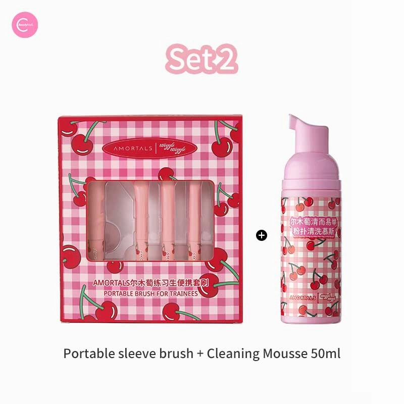 AMORTALS X Wiggle Portable Makeup Brush Set