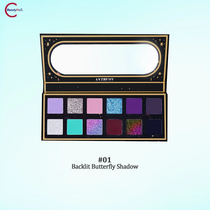 Anthemy Backlight Butterfly Shadow 12-Color Chameleon Eyeshadow Palette