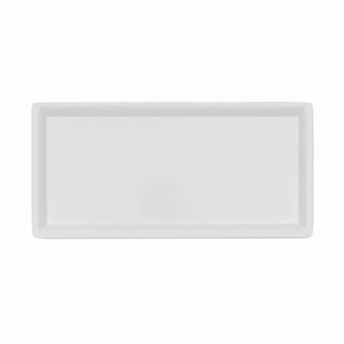 Arcata 922361 Melamine Rectangular Platter, White, 13-3/4" x 6-3/4"