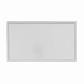 Arcata 922363 Melamine Rectangular Platter, White, 17" x 9-7/8"