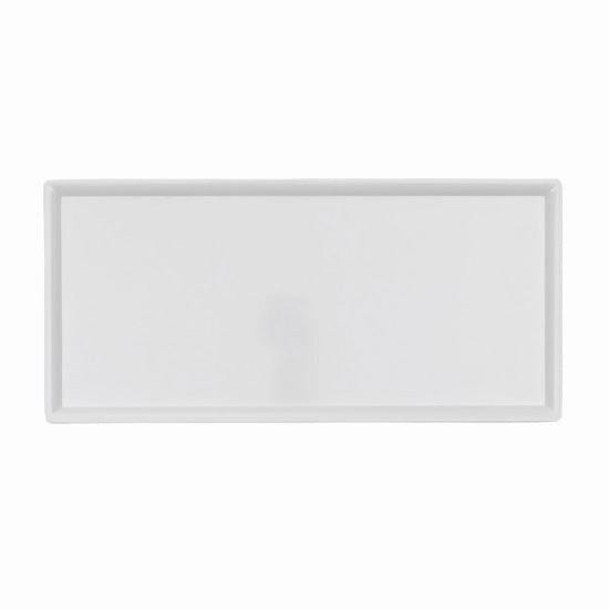 Arcata 922365 Melamine Rectangular Platter, White, 20-7/8" x 9-7/8"