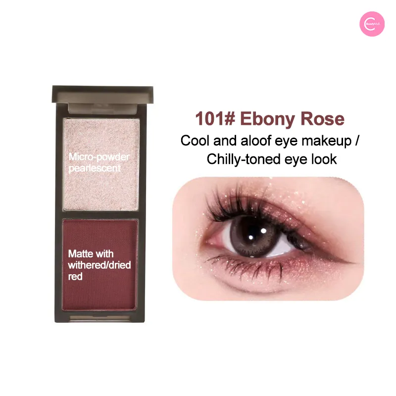 Biya Frosted Elegance Dual-Tone Eyeshadow Palette