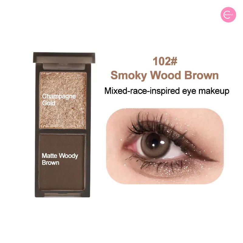 Biya Frosted Elegance Dual-Tone Eyeshadow Palette
