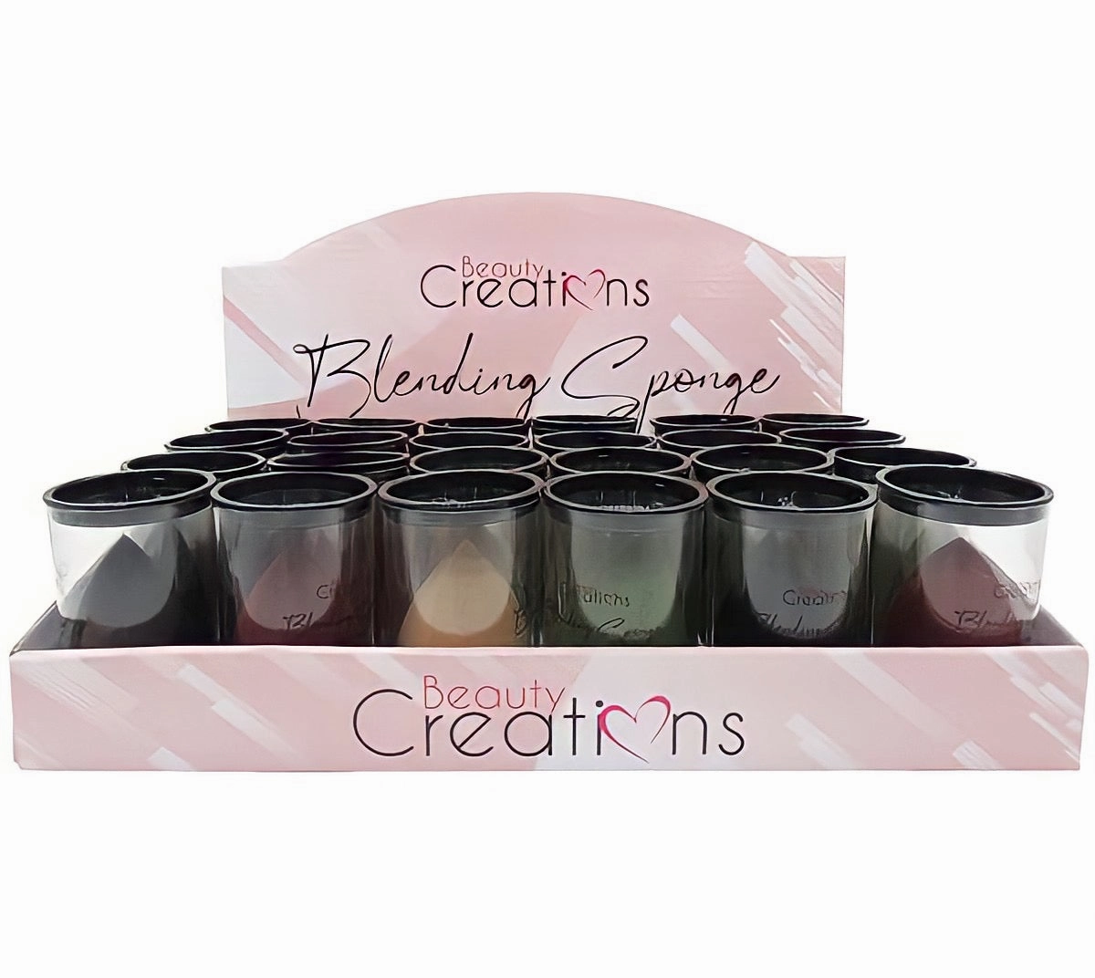 BSS01 - BEAUTY CREATIONS - BLENDING SPONGE - DISPLAY 24 PCS