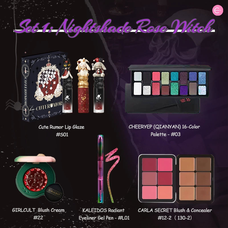 CBM Halloween "Nightshade Rose Witch" Cosplay Makeup Set