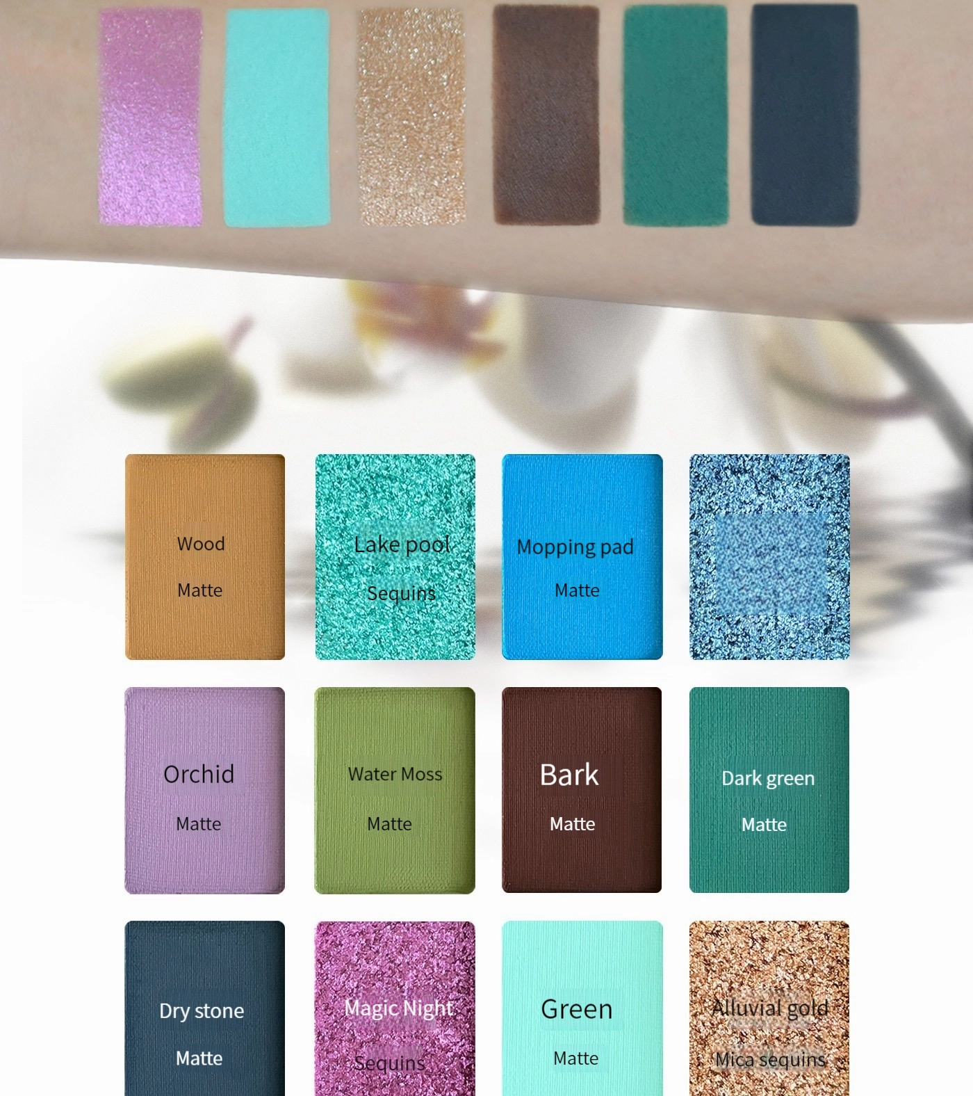 CHOIZ BEAUTY Plant Series Phalaenopsis 12-Color Eyeshadow Palette