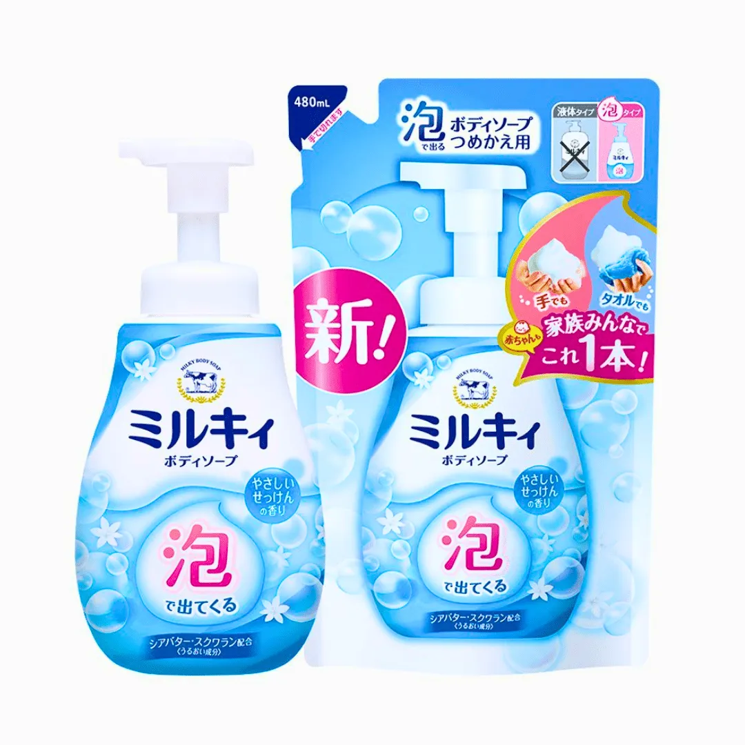 COW Milky Body Soap Soap Fragrance Bubble Foam Pump