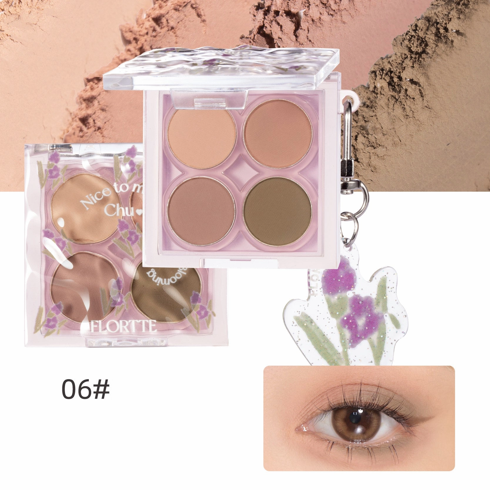 FLORTTE First Kiss Ripple Quad Eyeshadow Palette