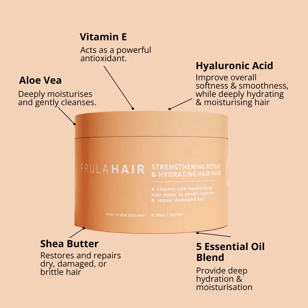 Frula Hair Hair Mask Strengthening Repair & Hydrating 200ml