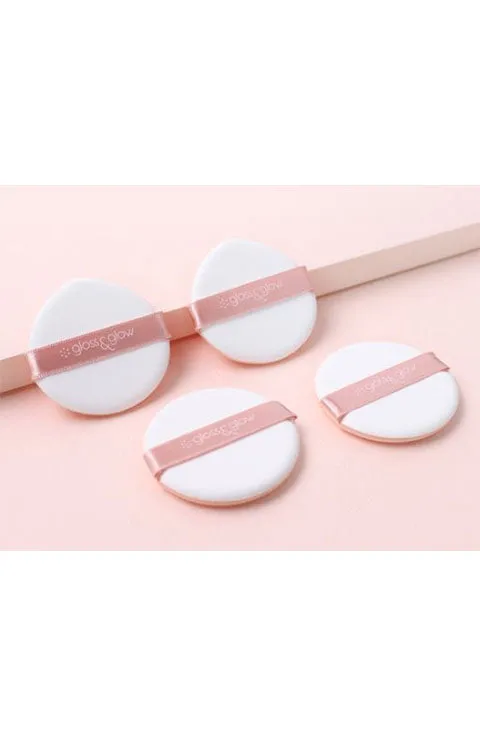 Gloss & Glow Premium Air Cushion Puff  White 4Pcs