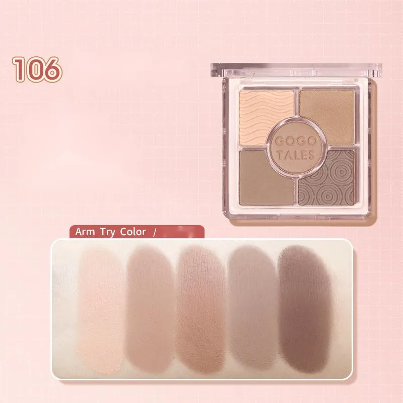 GOGOTALES 5 Color Matte Pearly Eyeshadow Palette