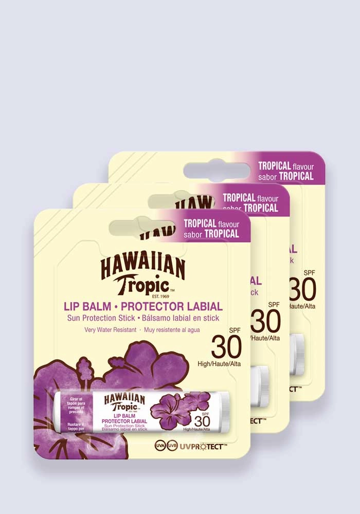 Hawaiian Tropic Lip Balm. Tropical - SPF 30 - 3 Pack