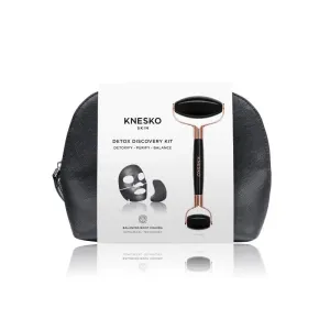 Knesko Black Pearl Detox Collagen Mask & Obsidian Gemstone Roller Set