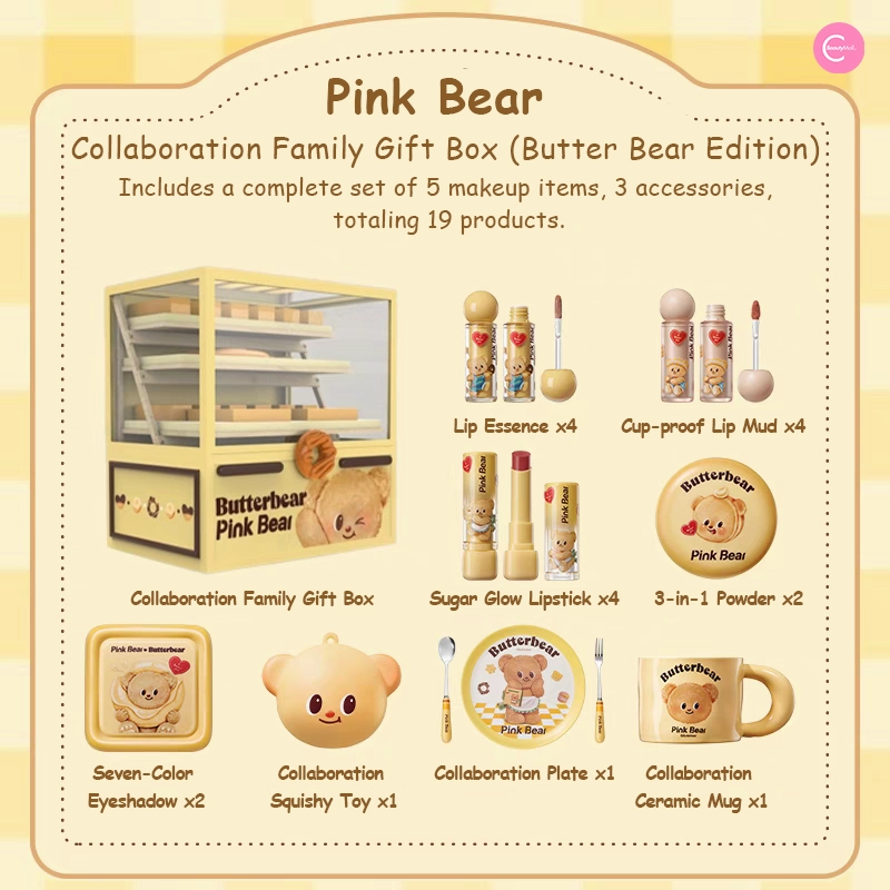 Pink Bear Butterbear Gift Set