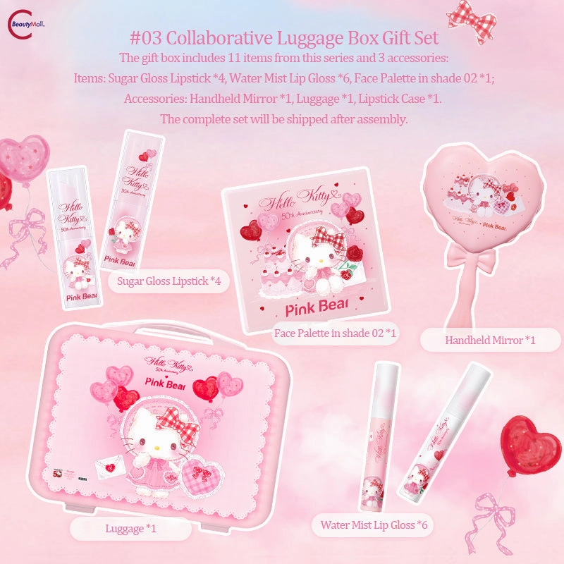 Pink Bear x Hello Kitty Collaboration Nourishing Lipstick Gift Set