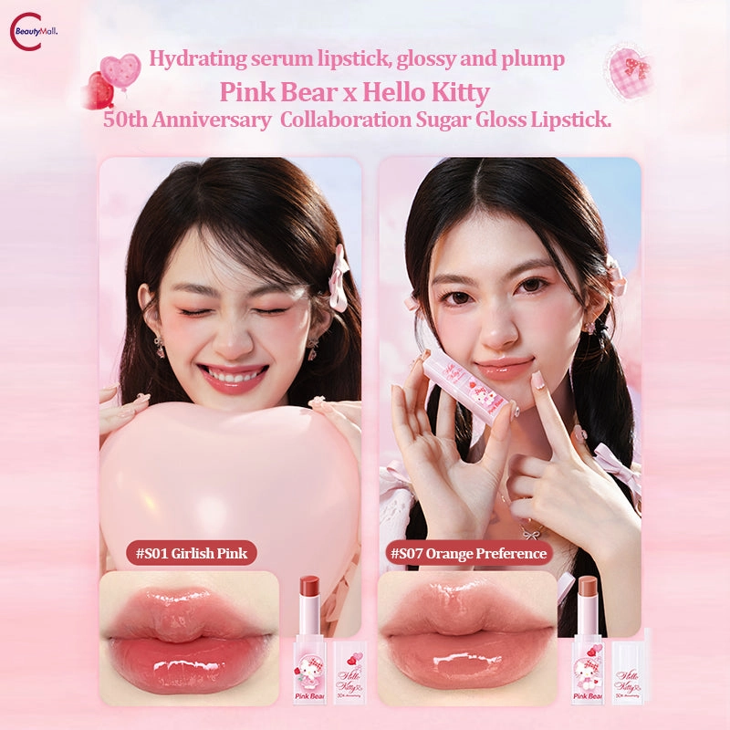 Pink Bear x Hello Kitty Collaboration Nourishing Lipstick Gift Set