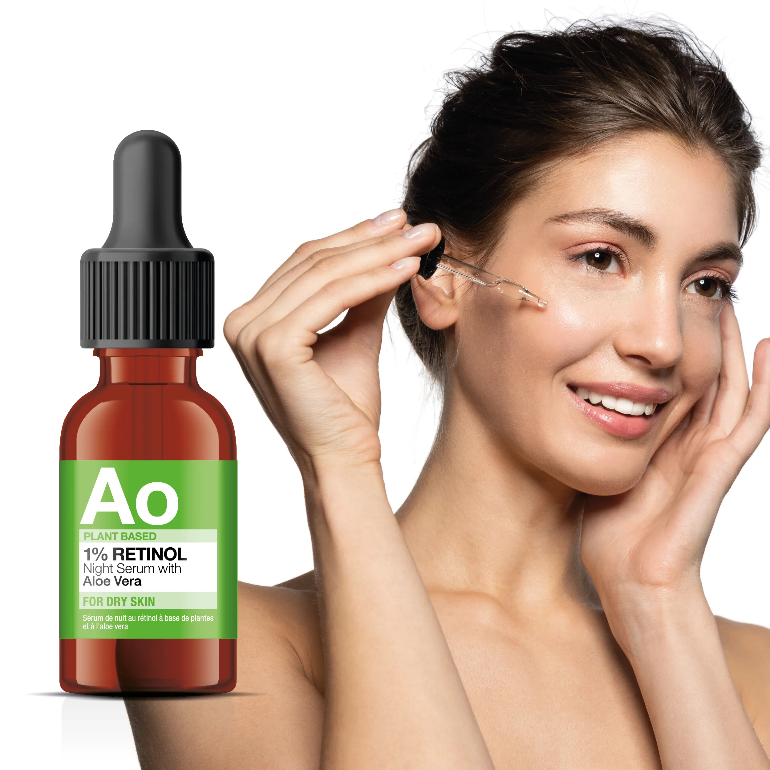 Plant Based Bakuchiol Retinol Night Serum with Aloe Vera