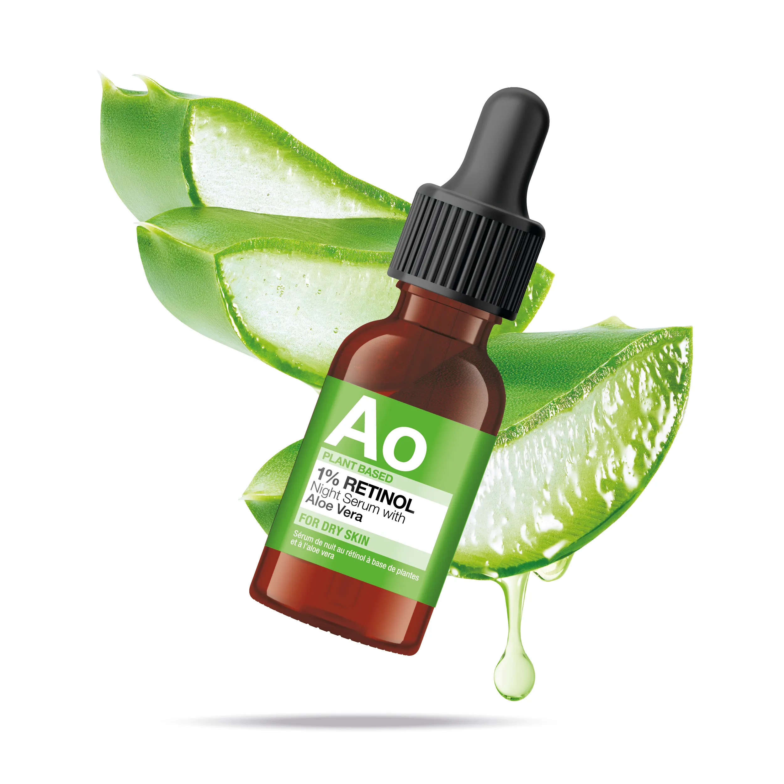 Plant Based Bakuchiol Retinol Night Serum with Aloe Vera