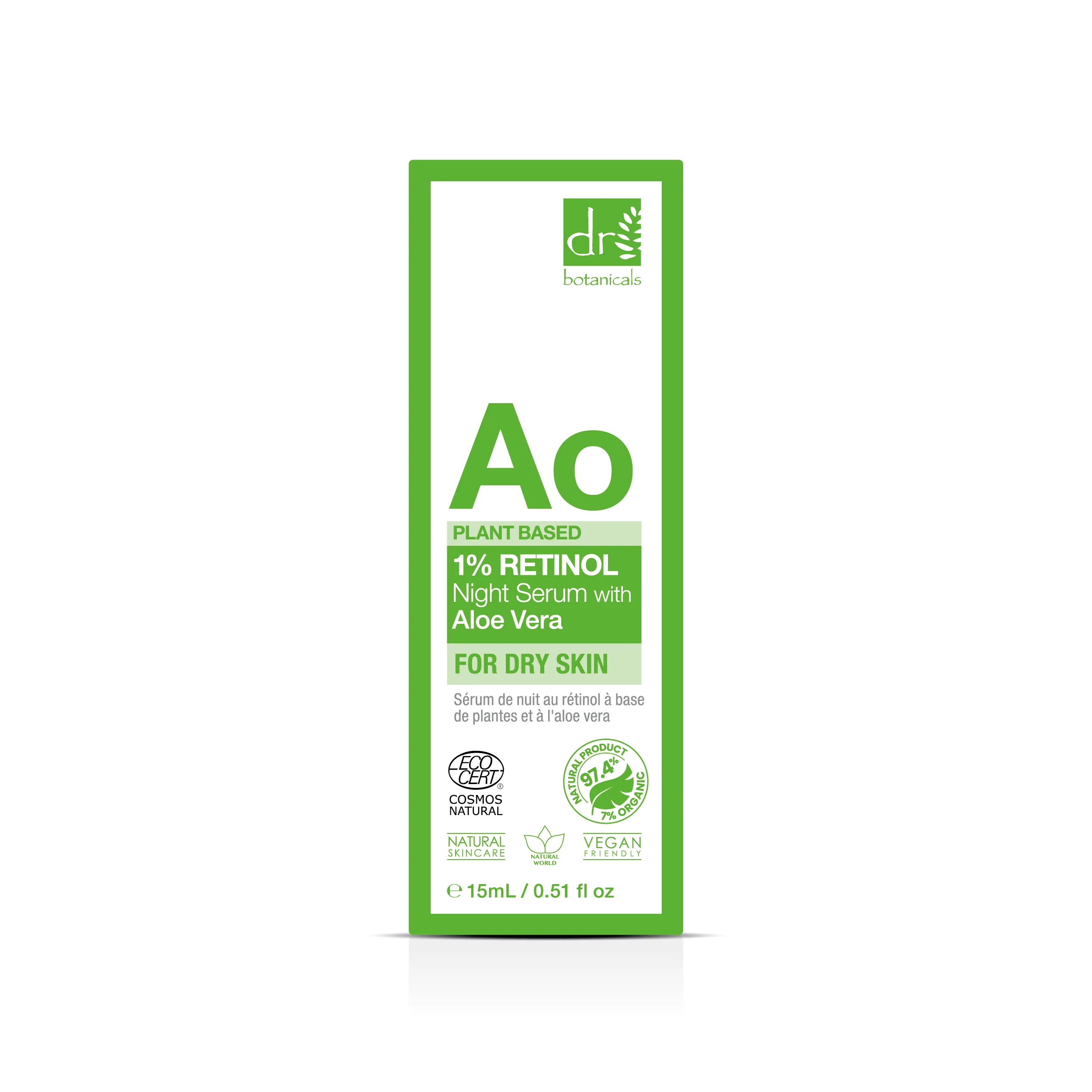 Plant Based Bakuchiol Retinol Night Serum with Aloe Vera