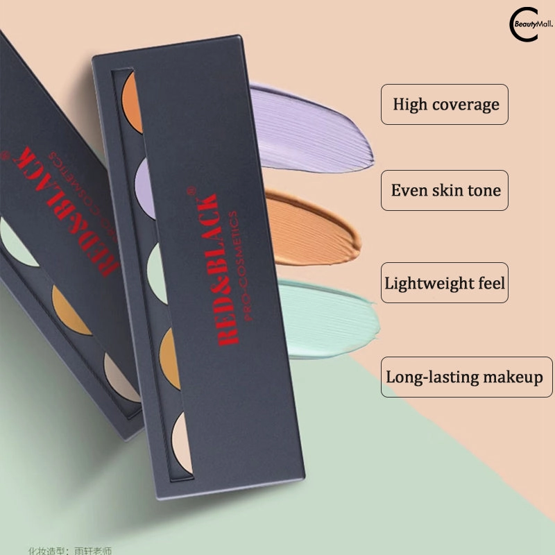 RED & BLACK Five-Color Concealer Palette