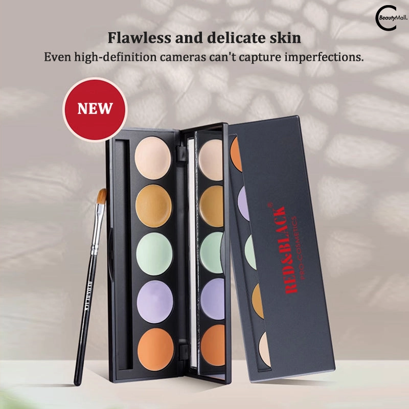 RED & BLACK Five-Color Concealer Palette