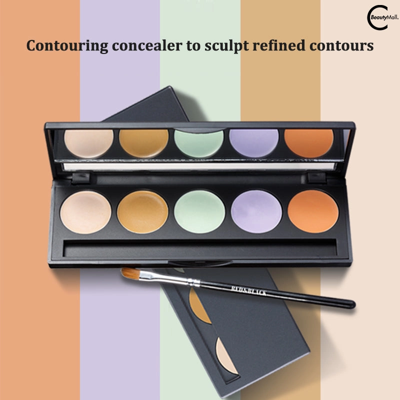 RED & BLACK Five-Color Concealer Palette
