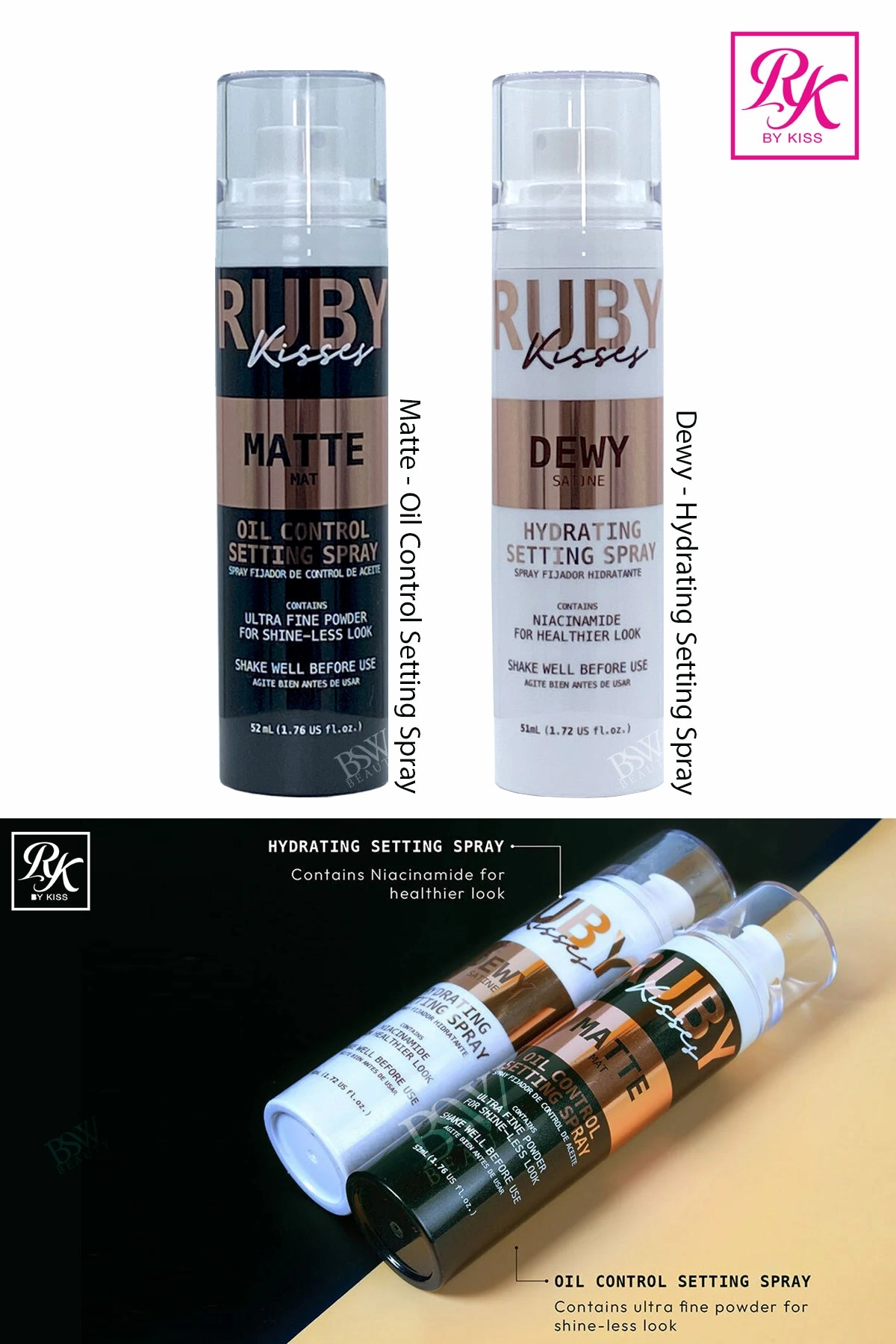 RUBY KISS BY KISS NEVER TOUCH UP SETTING SPRAY