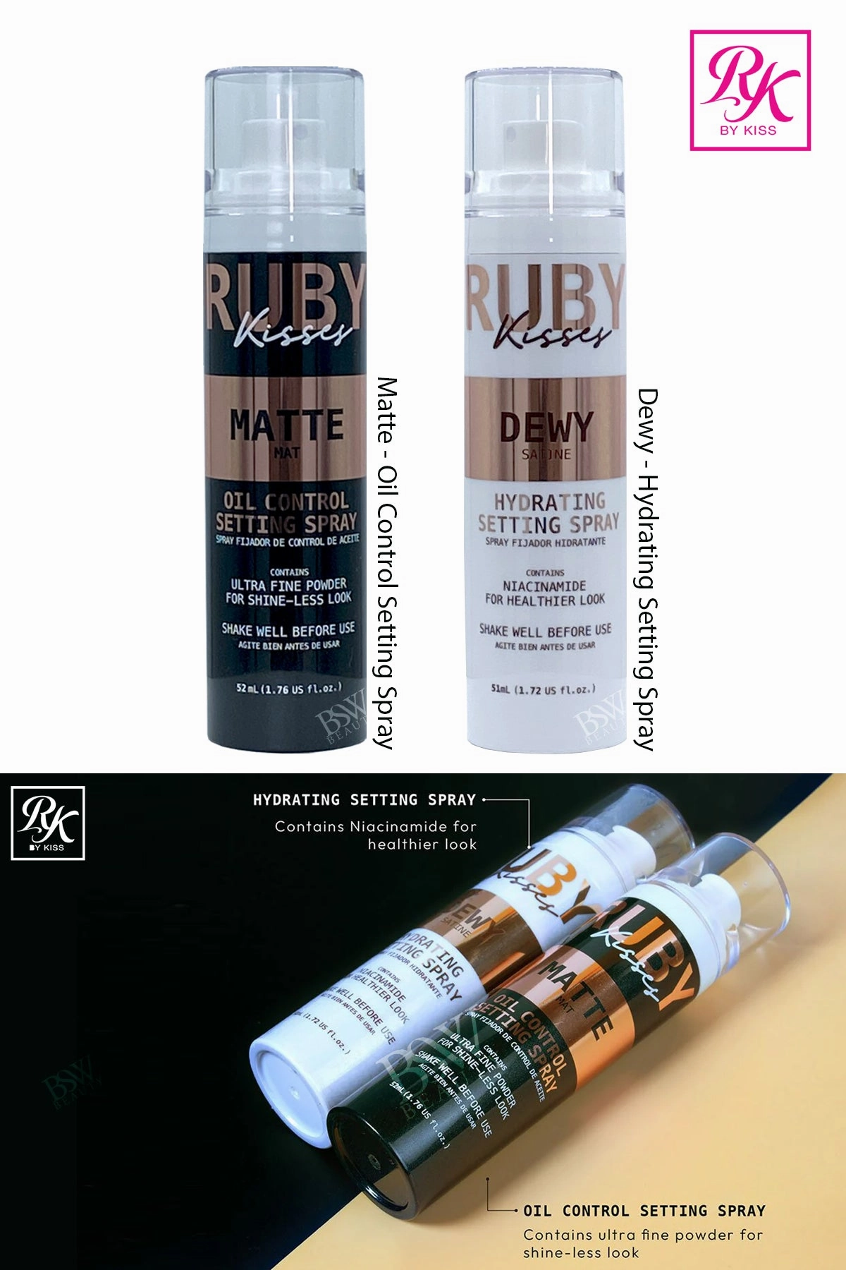 RUBY KISS BY KISS NEVER TOUCH UP SETTING SPRAY