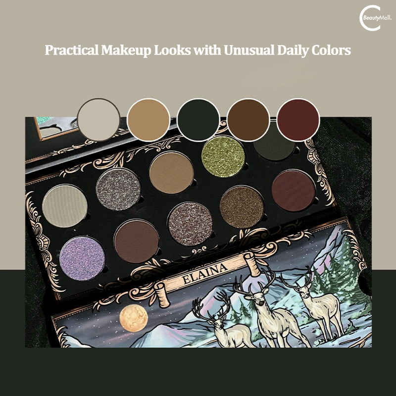 Shellwe Makeup Elaina Ten-Color Chameleon Shimmer Matte Eyeshadow Palette