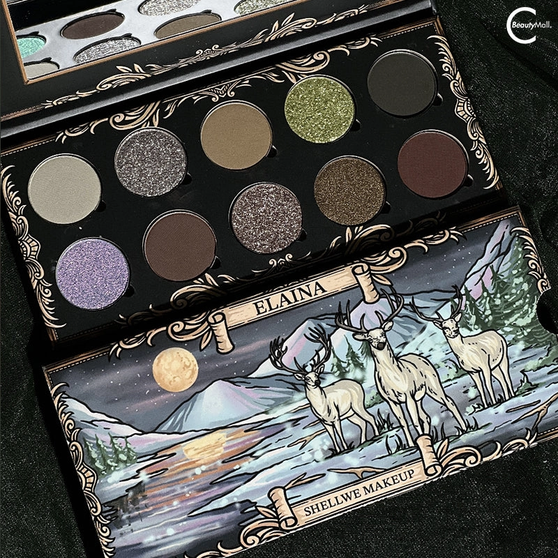 Shellwe Makeup Elaina Ten-Color Chameleon Shimmer Matte Eyeshadow Palette