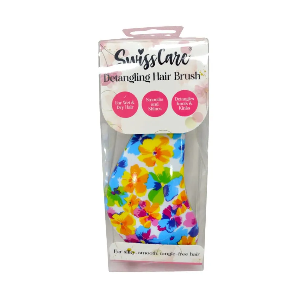SwissCare Detangling Hair Brush Colorful Flower