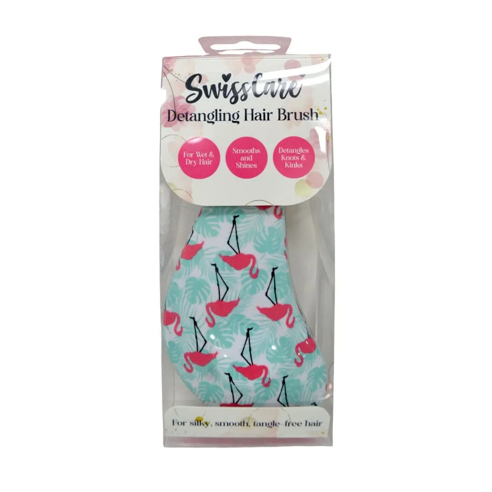 SwissCare Detangling Hair Brush Flamingo